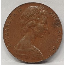 AUSTRALIA 1972 . ONE 1 CENT . ERROR . RIMLESS COIN